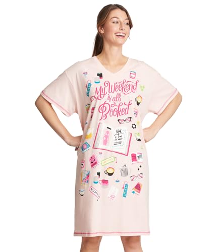 Hatley Damen Schlafshirt Nachthemd, My Weekend is All Booked, One Size von Hatley