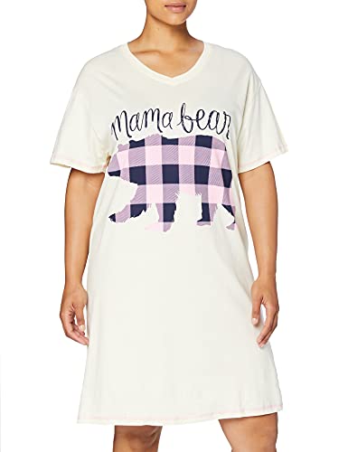 Hatley Damen Sleepshirt Nachthemd, Mama Bear Plaid, Einheitsgröße von Little Blue House