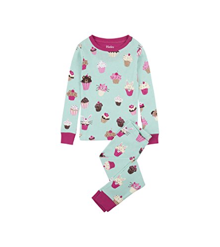 Hatley Girl's Lange Schlafanzüge Long Sleeve Pyjama Pajama Set, (Cute Cupcakes), 8 Jahre von Hatley
