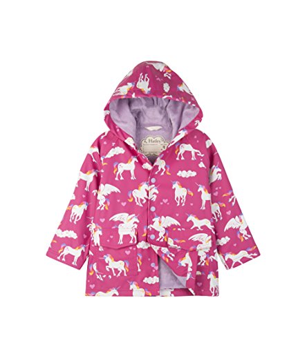 Hatley Girl's Printed Raincoat Regenmantel, Pink, 10 Jahre von Hatley