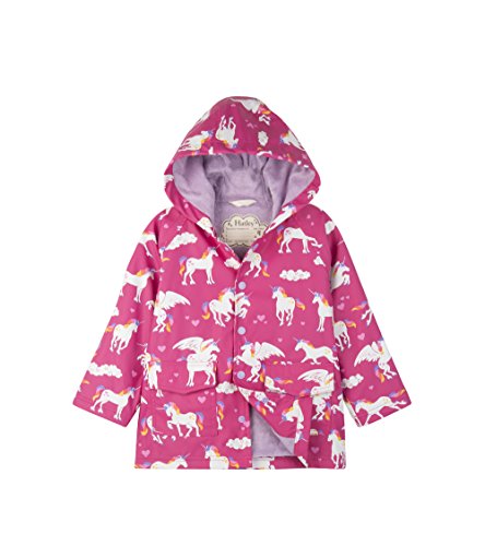 Hatley Girl's Printed Raincoat Regenmantel, Pink, 4 Jahre von Hatley