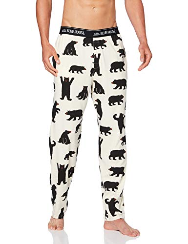 Hatley Herren Jersey Pyjama Pants Pyjamaunterteil, Schwarze Bären, XXL von Hatley