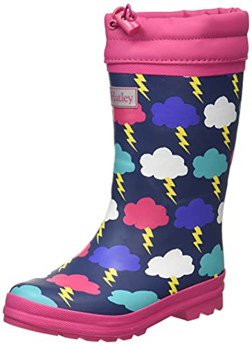 Hatley Jungen Mädchen Rain Boots Gummistiefel, Lightening Clouds, 24 EU von Hatley