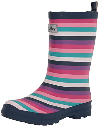 Hatley Jungen Mädchen Rain Boots Gummistiefel, Pretty Stripes, 23 EU von Hatley