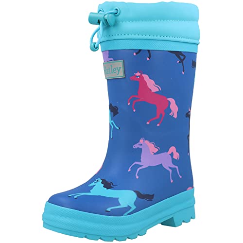 Hatley Jungen Mädchen Sherpa Lined Printed Wellington Gummistiefel Rain Boot, Prancing Horses, 21 EU von Hatley