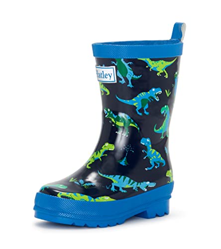 Hatley Jungen Printed Rain Boots Gummistiefel, Sharptooth Rex, 23 EU von Hatley