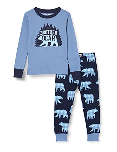 Hatley Jungen Pyjama-Set mit Langen Ärmeln und Applikationen Pyjamaset, Brother Bear, 8 Jahre von Hatley