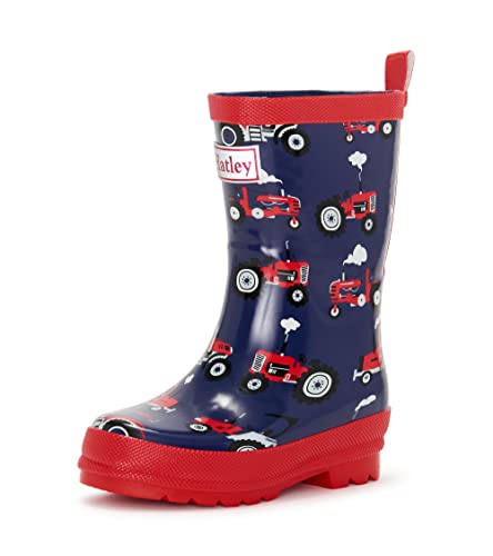 Hatley Jungen Rain Boot Gummistiefel, Blau (Red Farm Tractors), 23 EU(7 US Child / 6 UK Child) von Hatley