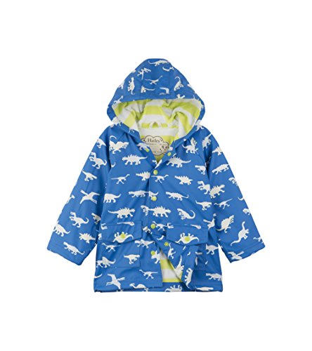 Hatley Jungen Regular Fit Regenjacke Printed Raincoat, Blau (Dinosaur Menagerie), 2 Jahre von Hatley