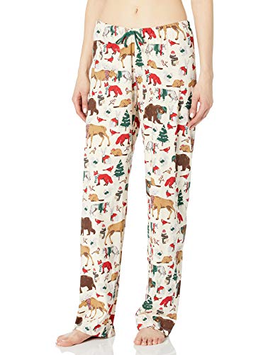 Hatley Damen Animal Jersey Pyjama Pants Pyjamaunterteil, Wald Winter, Xs Regular von Little Blue House by Hatley