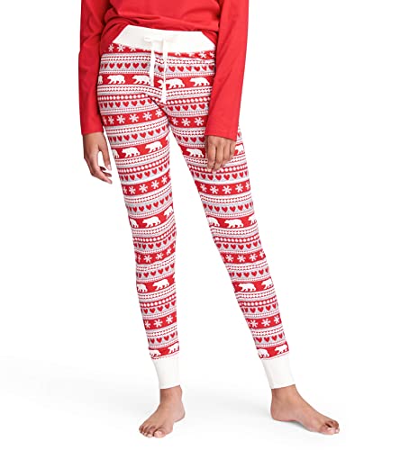 Hatley Damen Fair Isle Bear & Moose Family Pyjama's Zweiteiliger Schlafanzug, Rot (Women's Jersey Pyjama Leggings - Bear Fair Isle 600), S EU von Little Blue House by Hatley