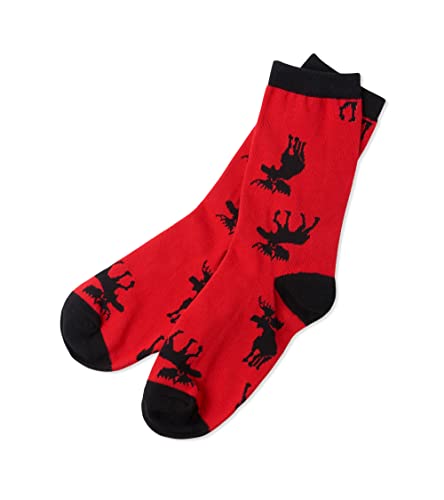 Hatley Damen Crew Socken, Maus auf Rot, One Size von Little Blue House