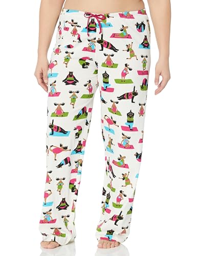 Hatley Damen Cute Animal Jersey Pajama Pants Pyjamaunterteil, Yoga Bär, X-Large von Hatley
