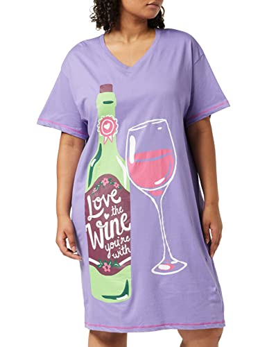 Little Blue House by Hatley Damen Sleepshirt Nachthemd, Love The Wine You're with, One Size von Hatley