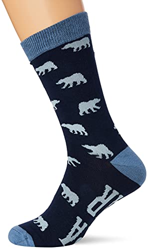 Hatley Herren Crew Socks Mannschaftssocken, papabär, Einheitsgröße Regular von Hatley