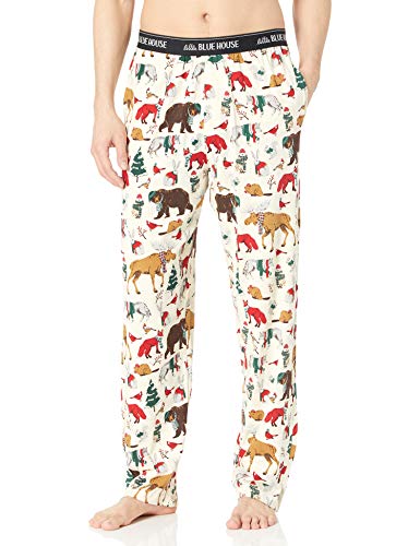 Hatley Herren Jersey Pyjama Pants Pyjamaunterteil, Wald Winter, XXL Regular von Hatley