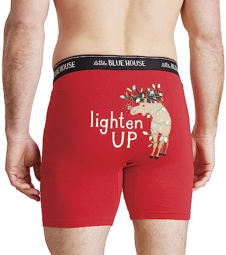 Little Blue House by Hatley Herren Novelty Boxer Briefs Boxershorts, Glow-In-The-Dark Lighten Up, Small von Little Blue House