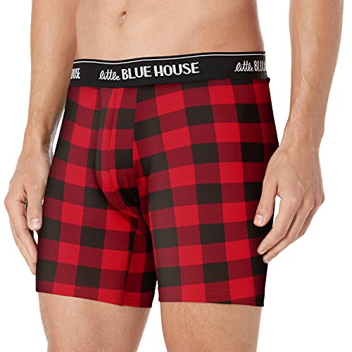 Hatley Herren Printed Boxer Briefs Boxershorts, Buffalo Plaid, Medium von Hatley