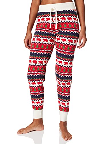 Hatley Unisex Moose Family Pyjamas Pyjamaset, Damen Jersey Pyjama Leggings-Navy Bear Fair Isle, S Regular von Hatley