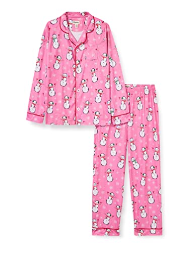 Hatley Mädchen Button Down Pajama Set Pyjamaset, Happy Snow Girls, 4 Years von Hatley