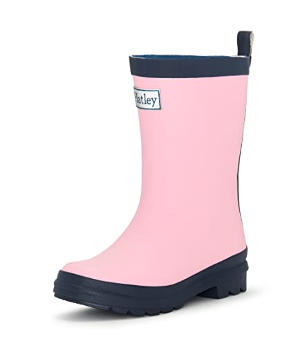Hatley Mädchen Classic Rain Boots Arbeits-Gummistiefel, Pink (Pink/Navy), 22 EU (6 US) von Hatley