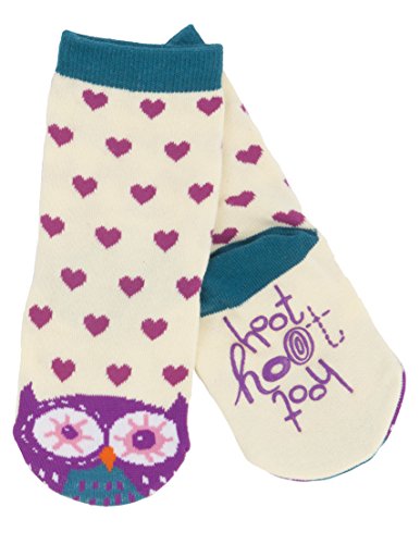 Hatley Mädchen Kids Animal Socks Hoot Sneakersocken, Elfenbein (Cream), 104 (Herstellergröße:Small (2-4 Years)) von Hatley