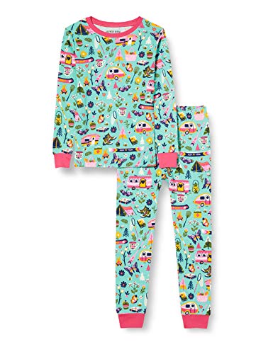 Hatley Mädchen Langärmeliges bedrucktes Pyjama-Set, Glamping, 2 Jahre von Hatley