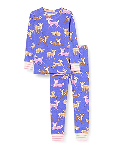 Hatley Mädchen Organic Cotton Long Sleeve Appliqué Pyjama Set Pyjamaset, Sweet Rehkitz, 3 Jahre von Hatley