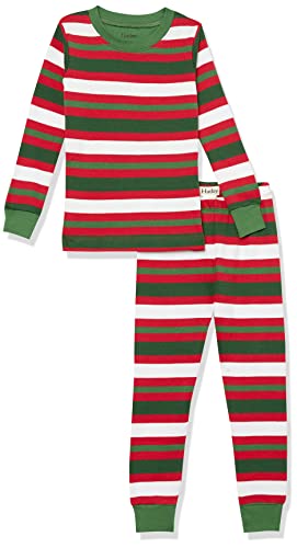 Hatley Mädchen Organic Cotton Long Sleeve Printed Pyjama Set Pyjamaset, Candy Cane Stripes, 2 Jahre von Hatley