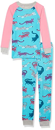 Hatley Mädchen Organic Cotton Raglan Sleeve Printed Pyjama Set Pyjamaset, Fab Cheetahs, 2 Jahre von Hatley