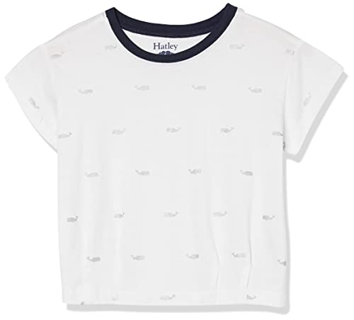 Hatley Mädchen Plissiertes lässiges T-Shirt, Nautische Anker, 2 Jahre von Hatley