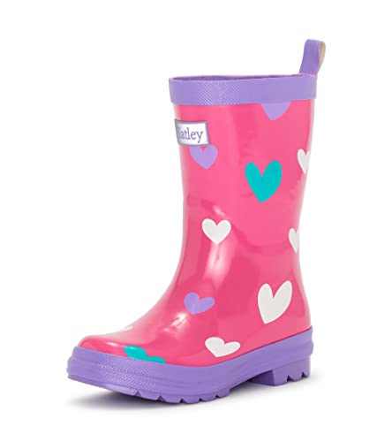 Hatley Mädchen Printed Wellington Rain Boots Gummistiefel, Pink (Sweethearts 650) von Hatley