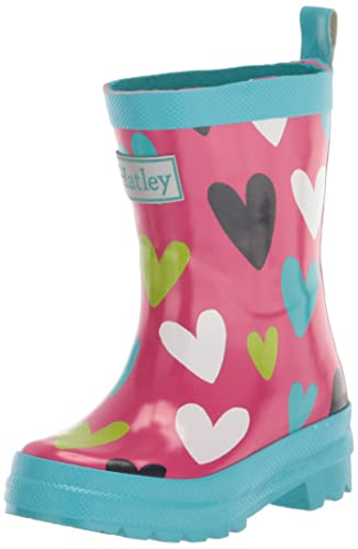 Hatley Printed Wellington Gummistiefel Rain Boot, Confetti Hearts, 30 EU von Hatley