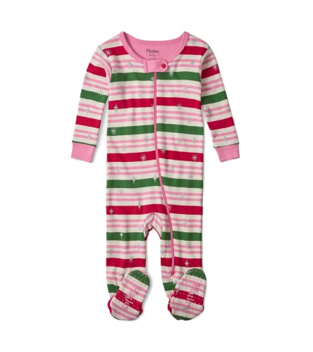 Hatley Unisex Holiday Lights and Pines Family Pyjamas Pyjamaset, Candy Stripes-Kleinkind Footie, 3 Monate von Hatley