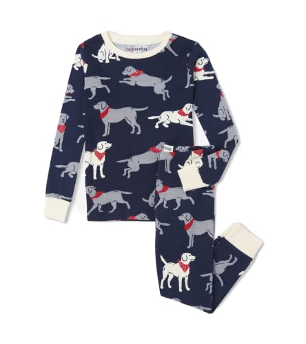 Hatley Unisex Kinder Langärmliges Pyjama-Set Pyjamaset, Bandana Labs Bandana Labs, Marineblau, 10 Jahre von Hatley