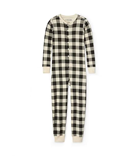 Hatley Unisex Union Suit Pyjamaset, Cremefarbenes Plaid, 4 Jahre von Hatley