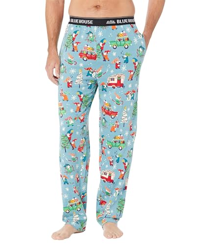 Little Blue House by Hatley Gnome for the Holidays Jersey-Pyjamahose, blau, Gr??e M von Hatley