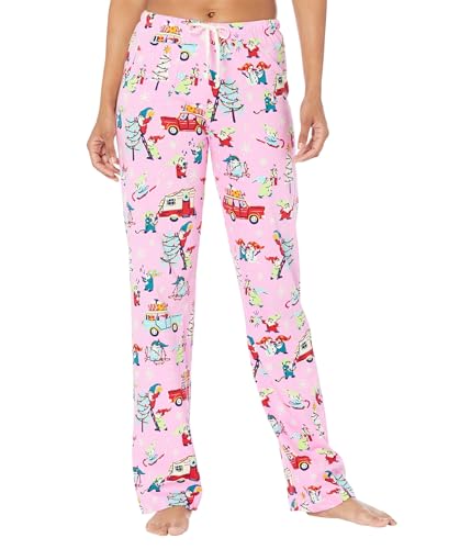 Little Blue House by Hatley Gnome for The Holidays Jersey Pyjamahose, rose, X-Large von Hatley