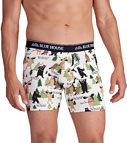 Hatley Herren Printed Boxers Unterwäsche, Möge der Wald mit dir Sein, Large von Hatley