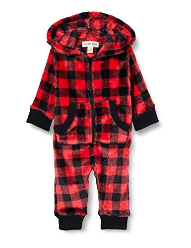 Little Blue House by Hatley Kleinkind, Mädchen Infant Hooded Fleece Jumpsuit Baby, Schlafsack, Buffalo Plaid, 6-12 Monate von Little Blue House