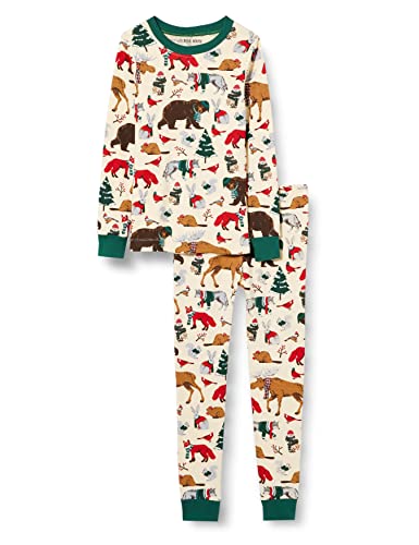 Little Blue House by Hatley Unisex-Kinder Long Sleeve Printed Pyjama Set Pyjamaset, Wald Winter, 2 Jahre Regular von Little Blue House by Hatley