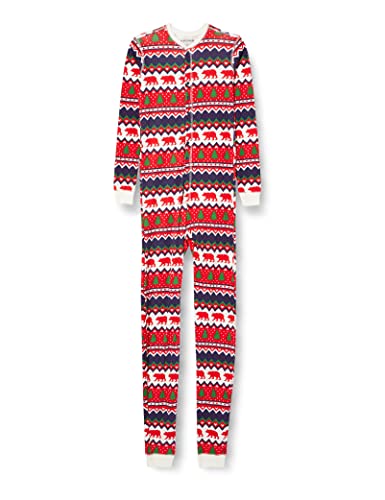 Hatley Unisex Moose Family Suits Pyjamaset, Kinder Union Anzug-Navy Bear Fair Isle, 2 Jahre Regular von Hatley