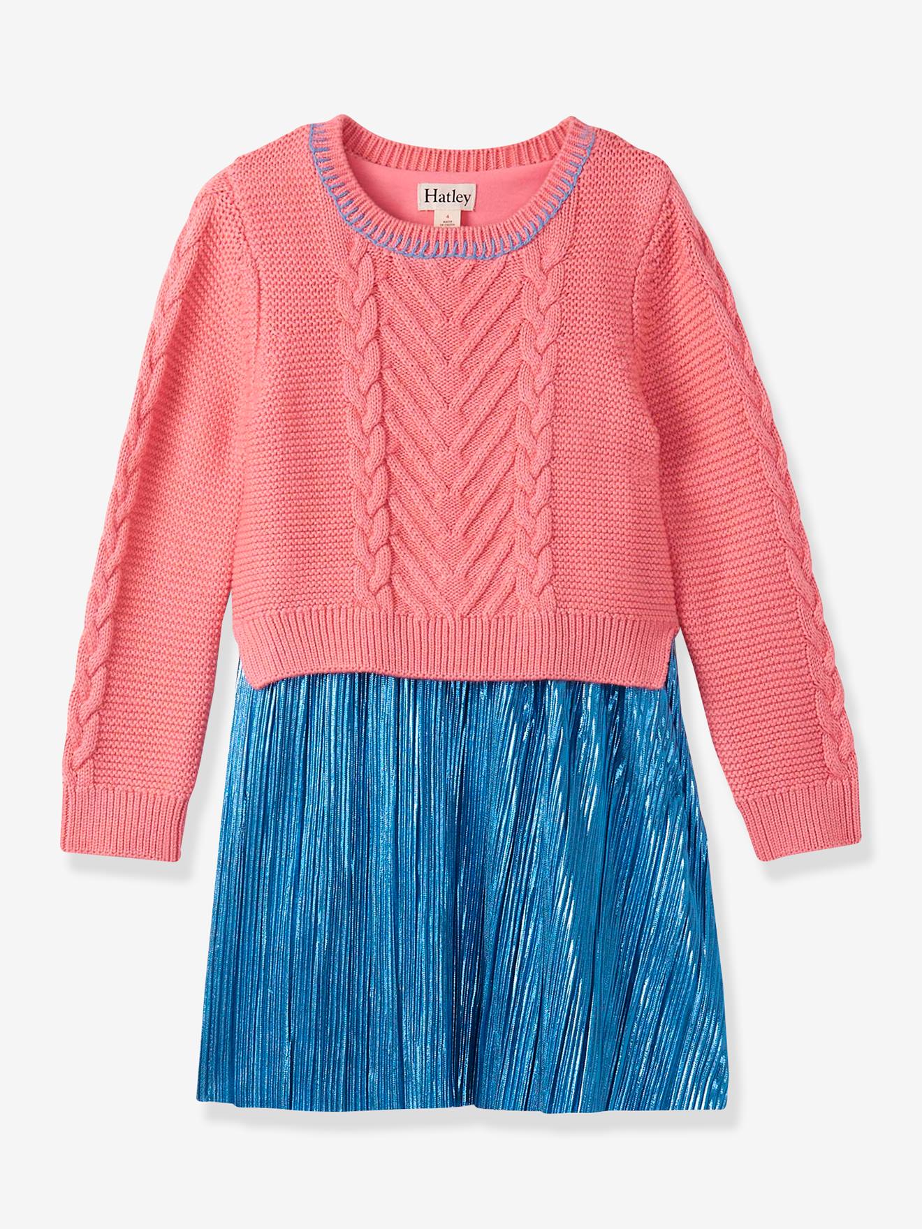 Mädchen Kleid mit Strickoberteil Hatley pudrig von Hatley