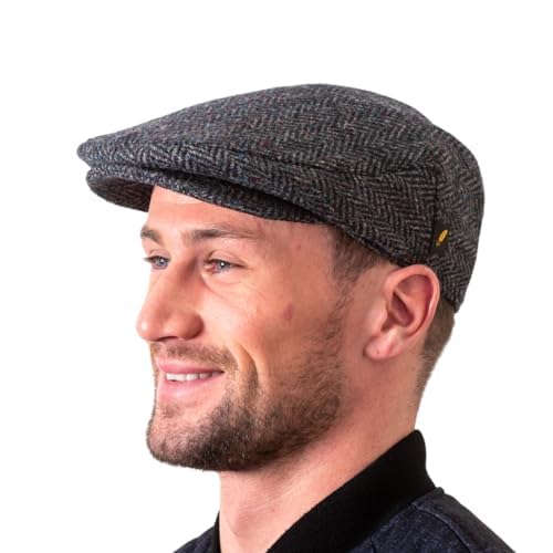 Hatman of Ireland Authentische Tweed Flachkappe für Herren 100% Donegal Tweed Fischgrätenmuster handgefertigt Hergestellt in Irland Hatman of Ireland Authentische Tweed Flachkappe für Herren 100% Donegal Tweed Fischgrätenmuster handgefertigt Hergestellt in Irland von Hatman of Ireland