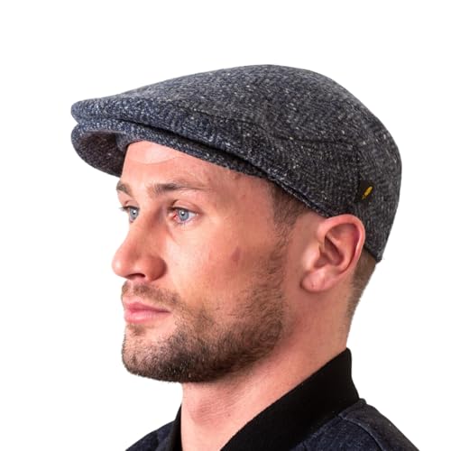 Hatman of Ireland Authentische Tweed Flachkappe für Herren 100% Donegal Tweed Fischgrätenmuster handgefertigt Hergestellt in Irland Hatman of Ireland Authentische Tweed Flachkappe für Herren 100% Donegal Tweed Fischgrätenmuster handgefertigt Hergestellt in Irland von Hatman of Ireland