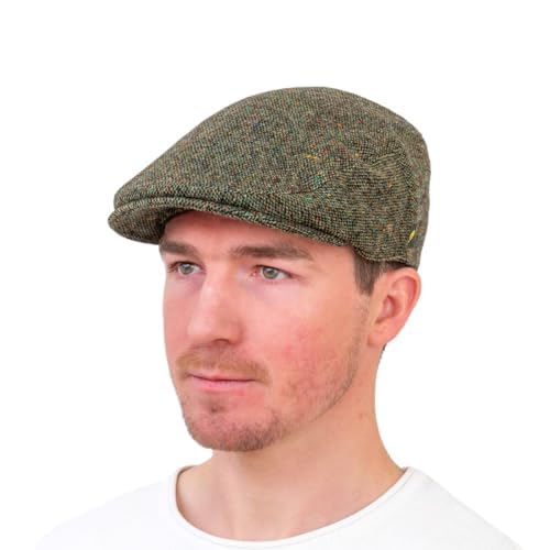 Hatman of Ireland Authentische Tweed Flachkappe für Herren 100% Donegal Tweed Fischgrätenmuster handgefertigt Hergestellt in Irland Hatman of Ireland Authentische Tweed Flachkappe für Herren 100% Donegal Tweed Fischgrätenmuster handgefertigt Hergestellt in Irland von Hatman of Ireland
