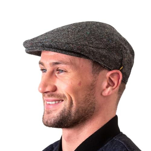 Hatman of Ireland Authentische Tweed Flachkappe für Herren 100% Donegal Tweed Fischgrätenmuster handgefertigt Hergestellt in Irland Hatman of Ireland Authentische Tweed Flachkappe für Herren 100% Donegal Tweed Fischgrätenmuster handgefertigt Hergestellt in Irland von Hatman of Ireland