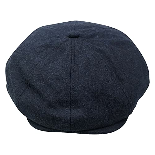 Hats of London Herren Newsboy Cap 8 Panel Baker Boy Flat Cap Gr. Einheitsgröße, Navy von Hats of London