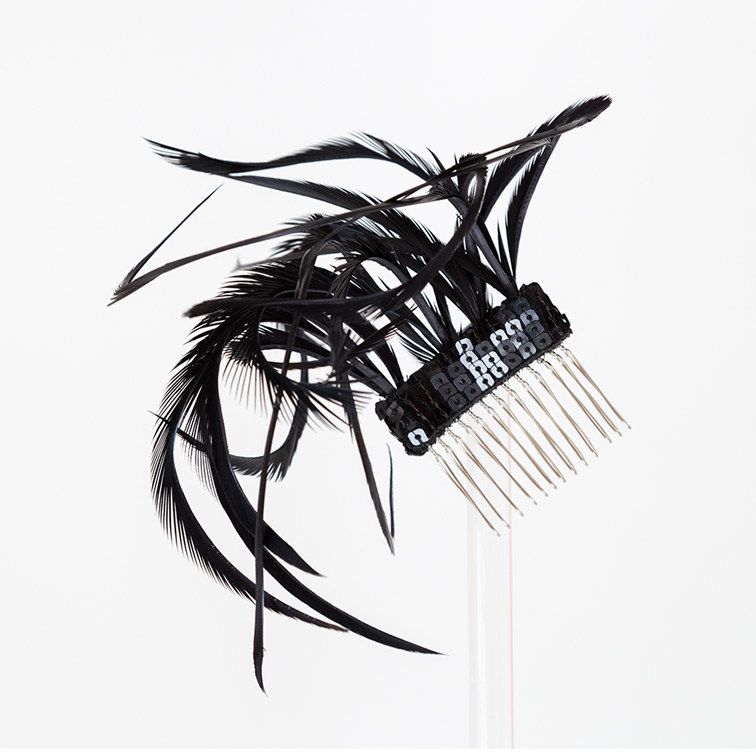Schwarzer Feder Haarkamm, Schwarze Hochzeit Haarnadeln, Brautjungfer Haarkamm, Schwarzer Fascinator, Dekorativer Kamm, Party Accessoire, 20Er Jahre Schwarzer Feder Haarkamm, Schwarze Hochzeit Haarnadeln, Brautjungfer Haarkamm, Schwarzer Fascinator, Dekorativer Kamm, Party Accessoire, 20Er Jahre von HatsByAgnieszka