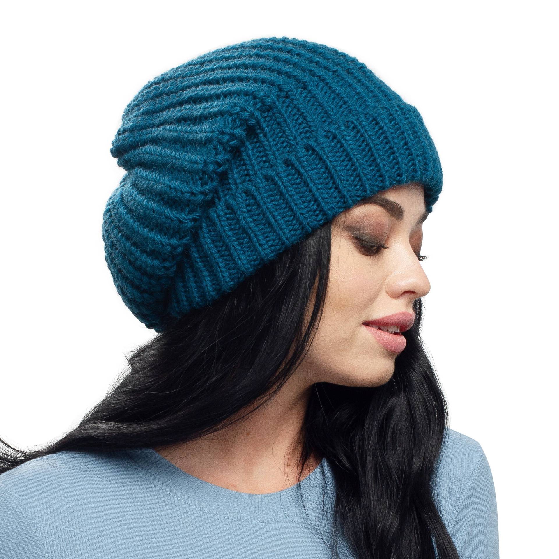 Slouchy Beanie Für Frauen Fleece Gefüttert, Wintermütze, Oversize Mütze, Grobstrick Scull Cap, Mütze Aus Veganem Garn, Baggy Geschenk von HatsCats